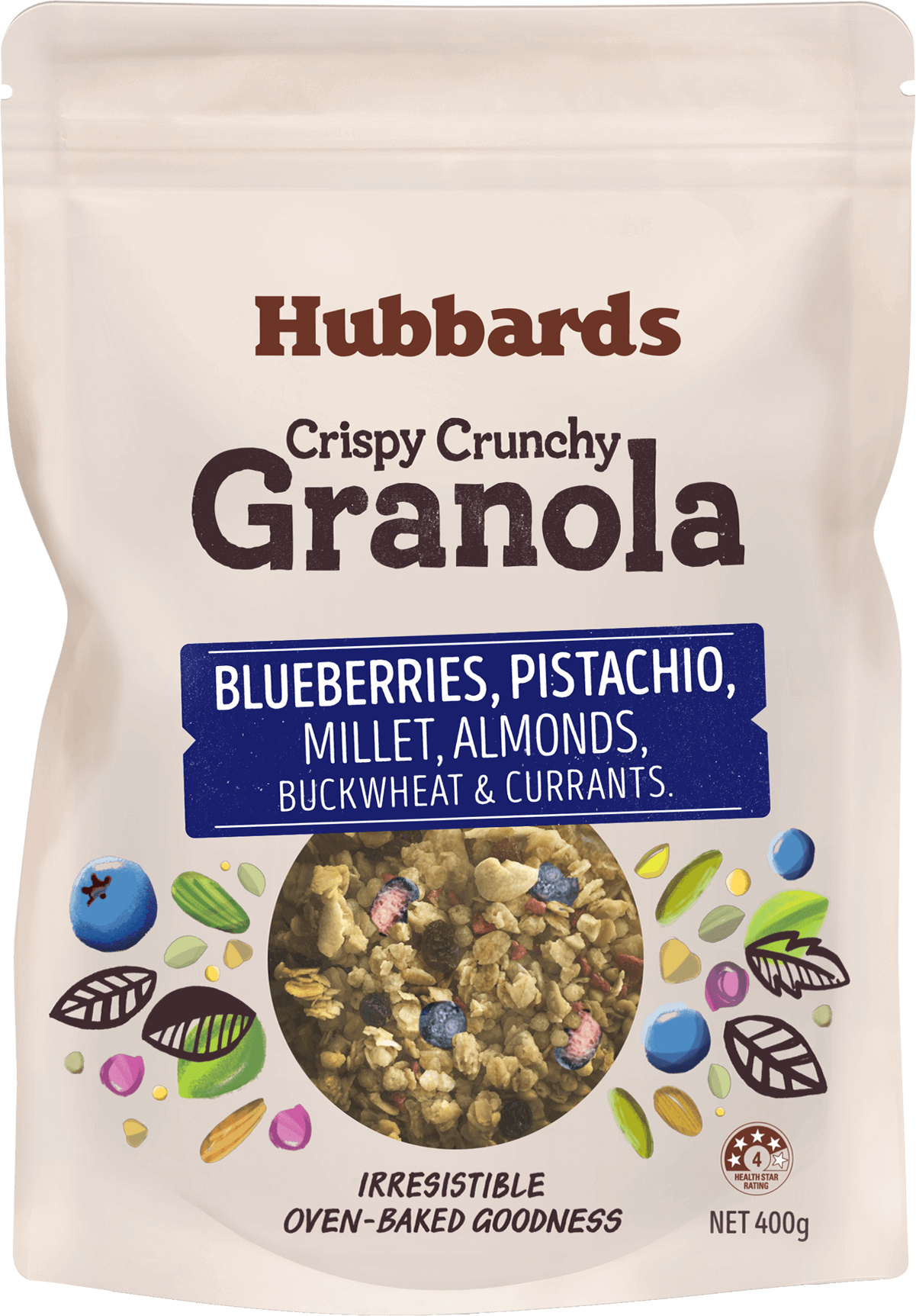 Hubbards Blueberries Pistachio Millet Granola