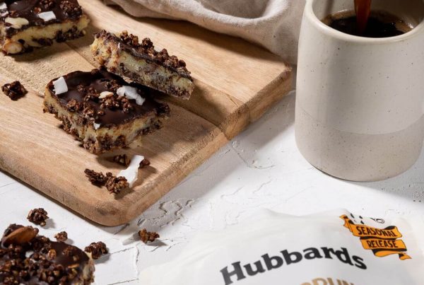 Hubbards Granola Caramel Coffee Slice